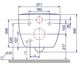 Подвесной унитаз Boheme Nero 961-SET-2-B безободковый с функцией биде чёрный матовый